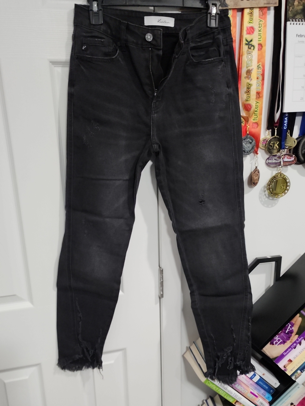 KanCan Black Washed Distressed Skinny Jeans